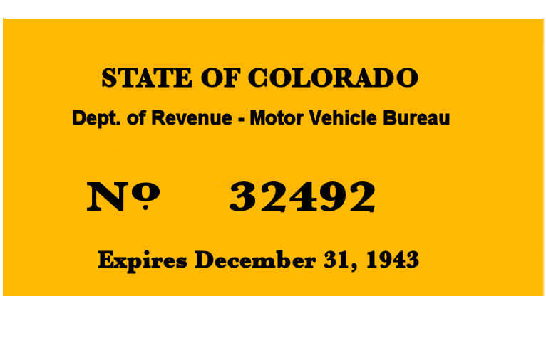 1943 Colorado Inspection Sticker
